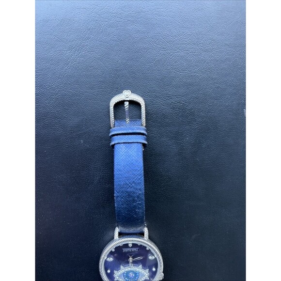 Rare Limited Judith Ripka Blue Watch Eye Diamonds Japan Movement Cow Hide main image 7